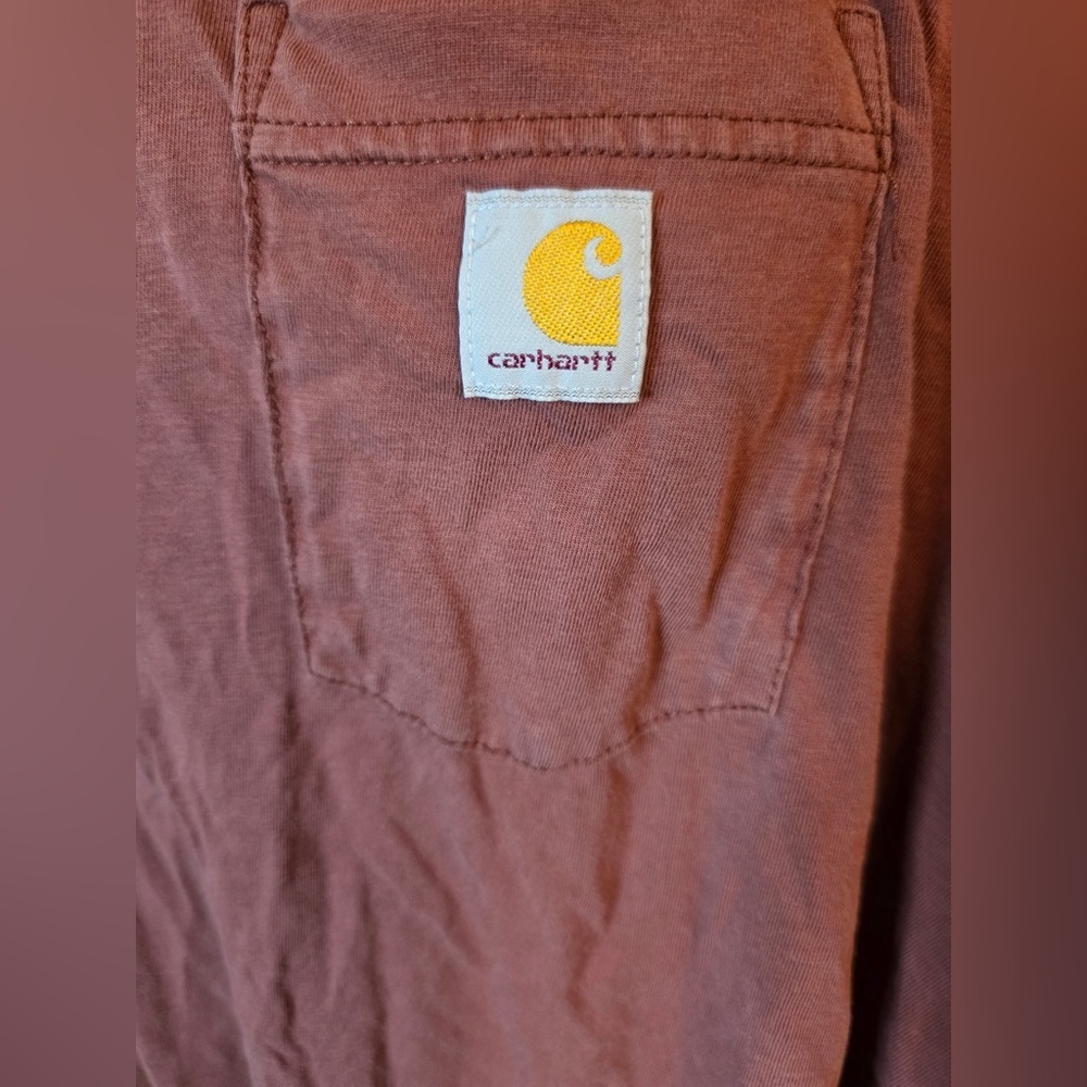 Carhartt Women’s Tencel Fiber Series Loose Fit Longsleeve Crewneck Pocket Tee Lg - Picture 3 of 4